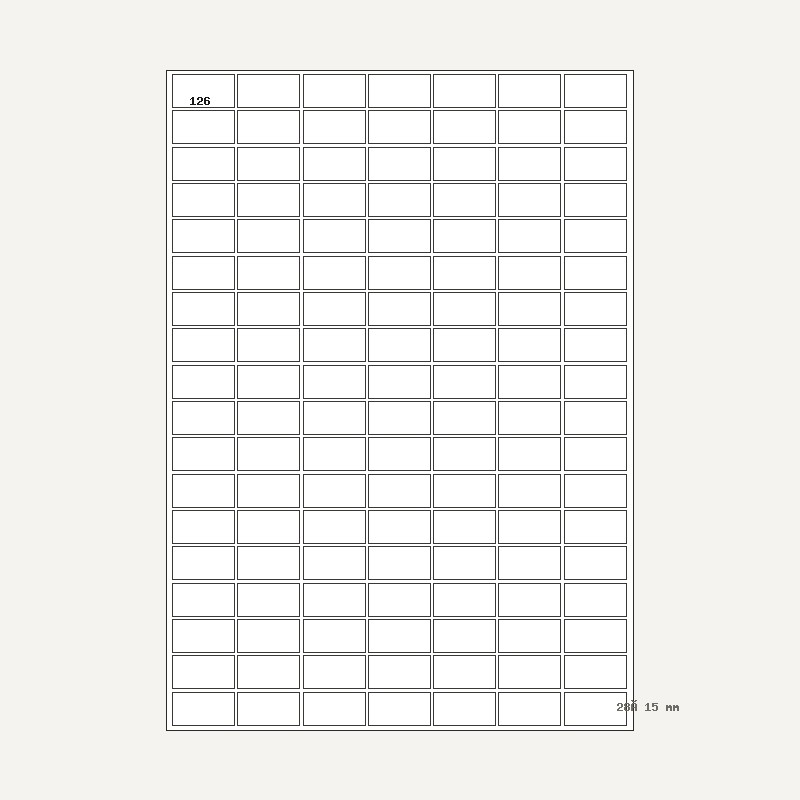 Etichete A4 126 buc. — 28×15 mm, 28 × 15 mm, 126 buc/foaie