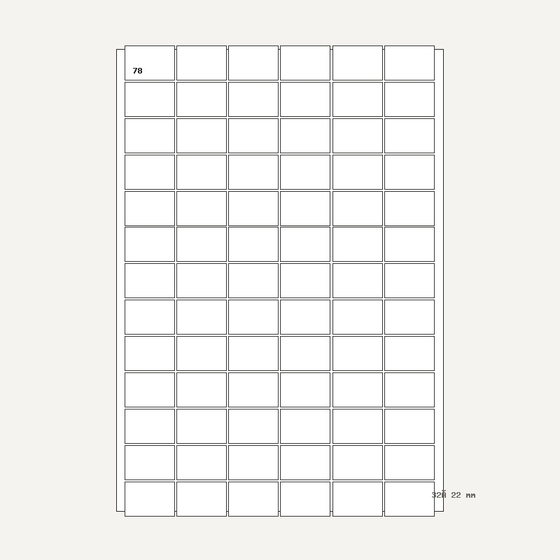 Etichete A4 78 buc. — 32×22 mm, 32 × 22 mm, 78 buc/foaie